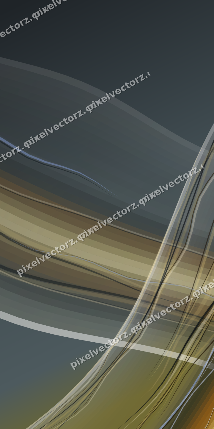 Abstract glass arc in amber and grey