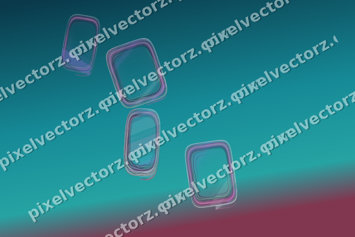 Abstract glass arc in magenta and purple