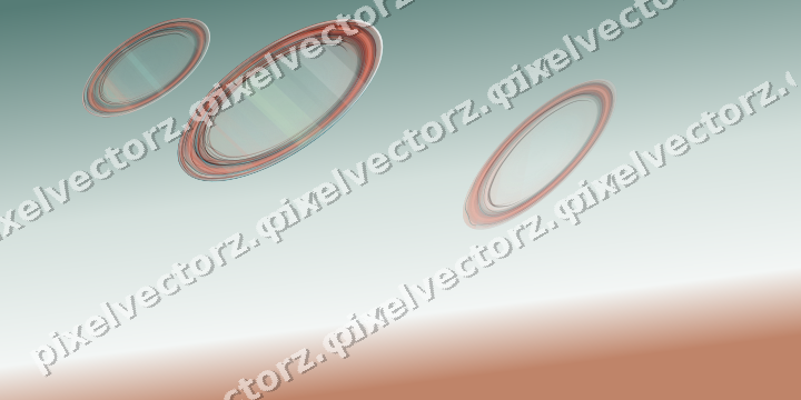 Abstract glass arc in red and orange