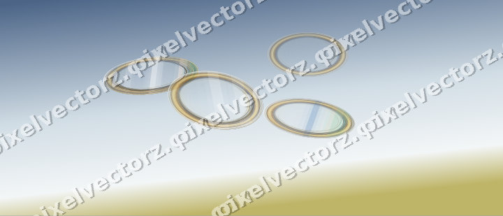 Abstract glass arc in amber and green