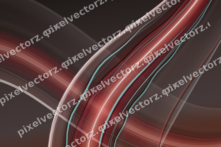 Abstract glass arc in red and pale amber