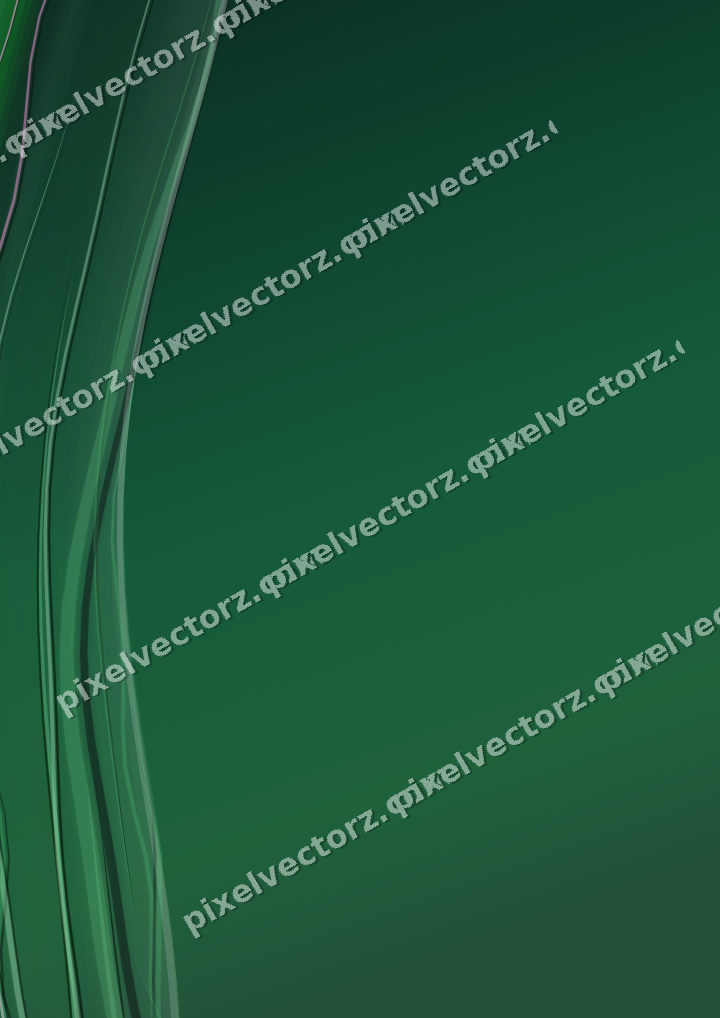 Abstract glass arc in green and teal