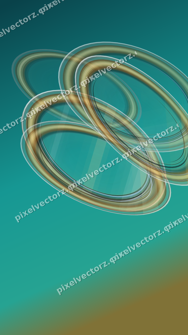 Abstract glass arc in amber and dark teal