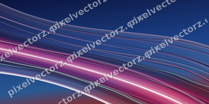 Abstract glass arc in pink and blue