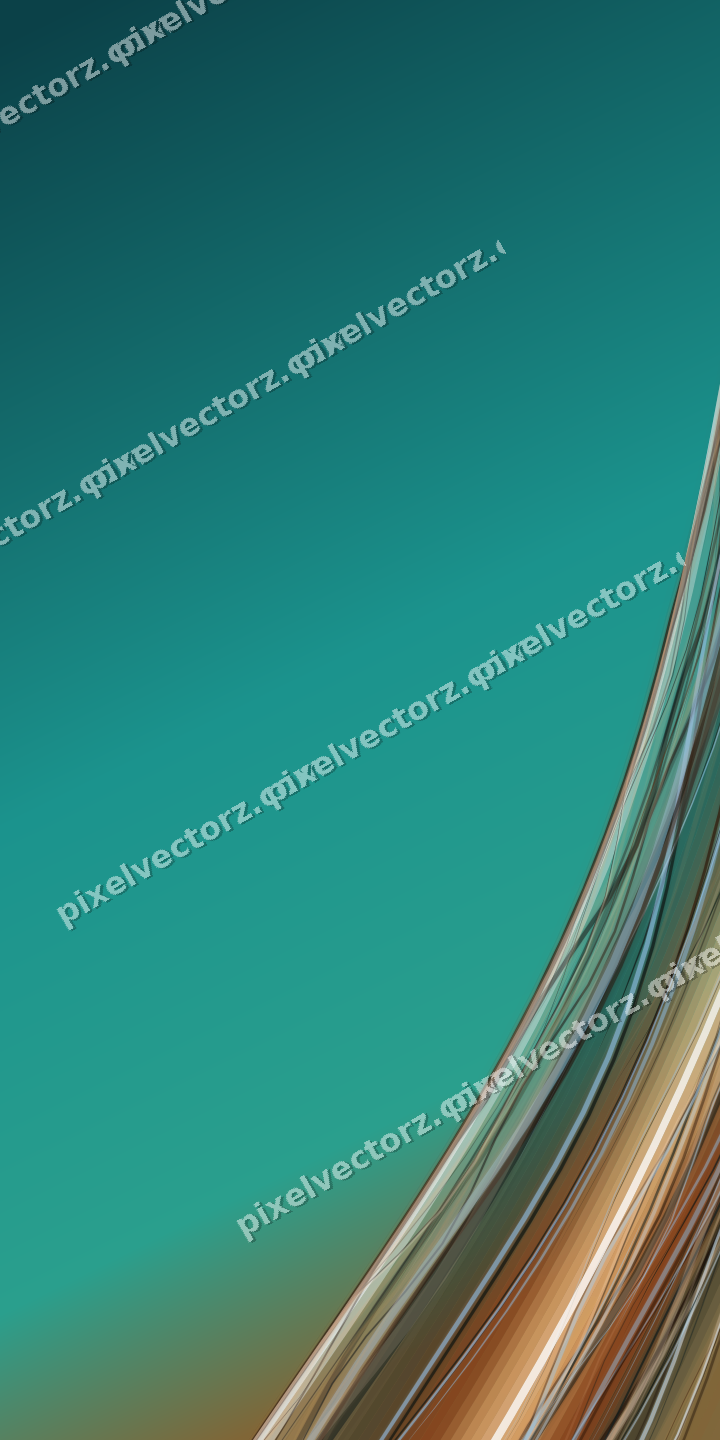 Abstract glass arc in dark teal and orange