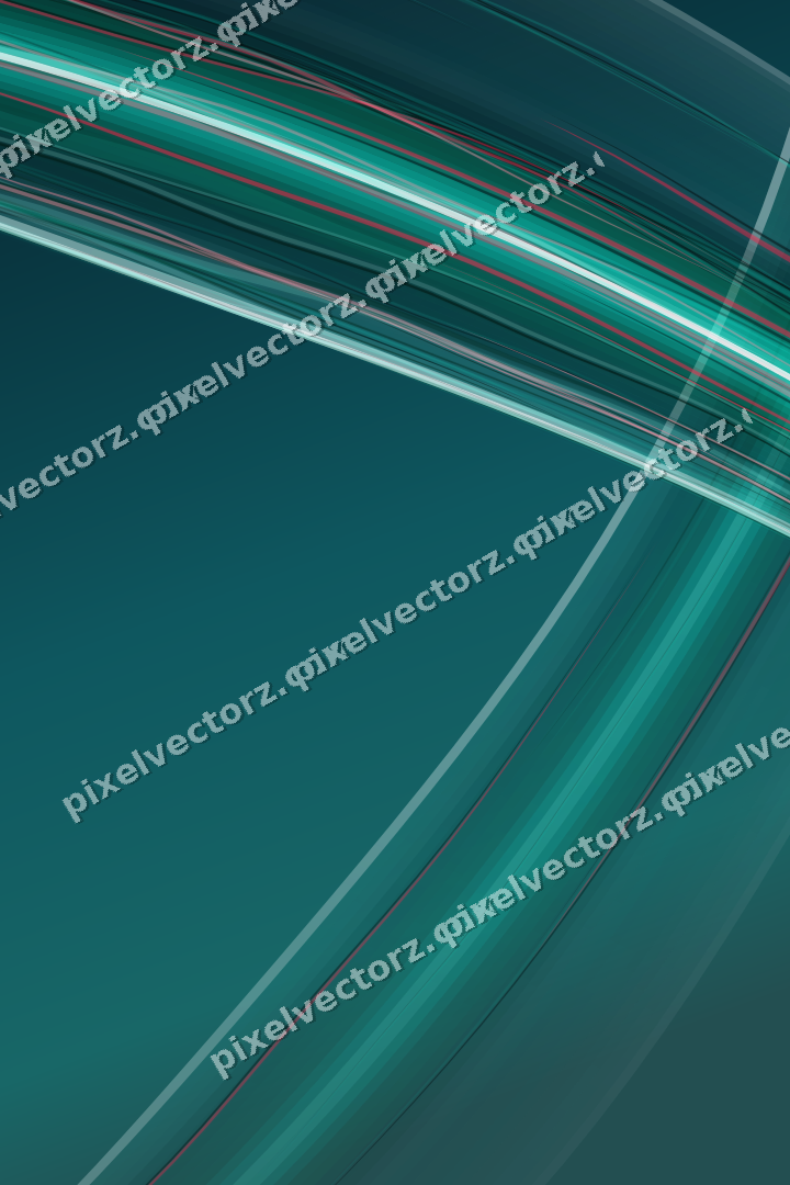 Abstract glass arc in cyan and teal