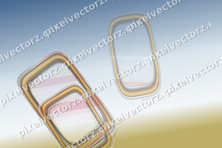 Abstract glass arc in dark pink and amber