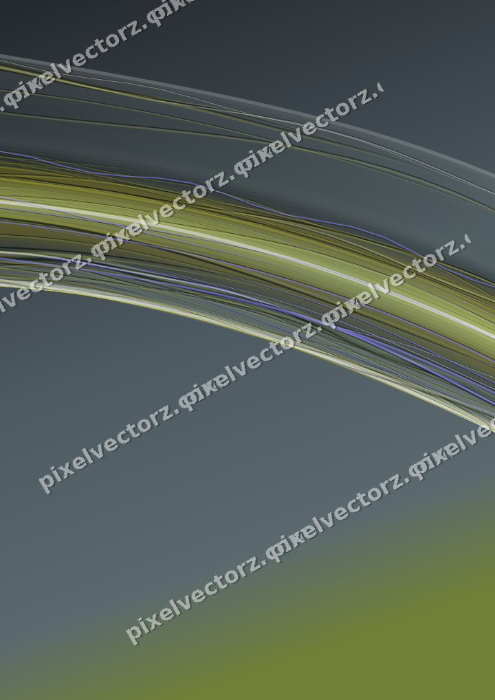 Abstract glass arc in yellow and grey