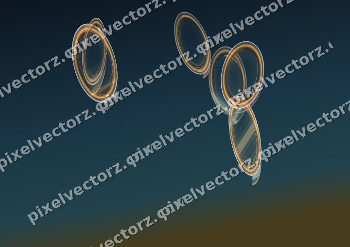 Abstract glass arc in pale pink and pale amber