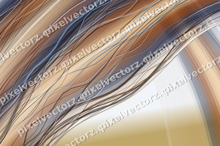 Abstract glass arc in dark blue and red