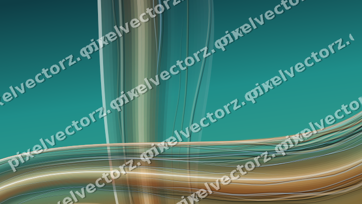 Abstract glass arc in dark teal and orange