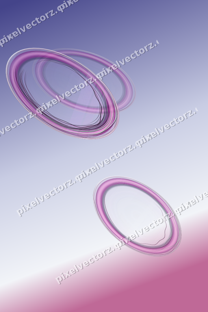 Abstract glass arc in purple and blue