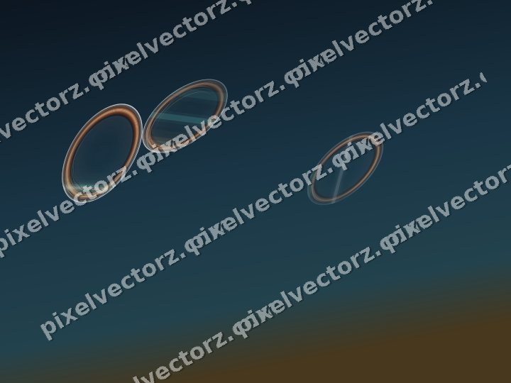 Abstract glass arc in orange and teal