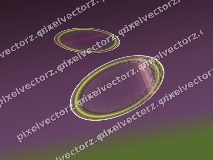 Abstract glass arc in dark magenta and lime