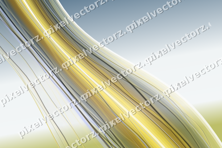 Abstract glass arc in lime and amber