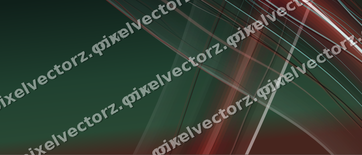 Abstract glass arc in dark red and dark green