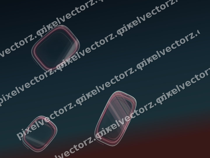 Abstract glass arc in pale pink and pale red