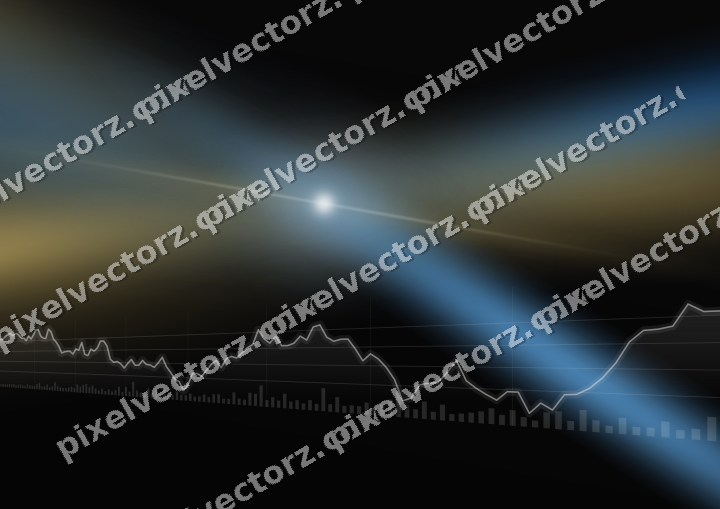Leuchtender Neon Diagramm Hintergrund in Blau und Bernstein