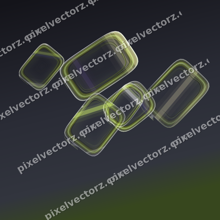Abstract glass arc in purple and lime