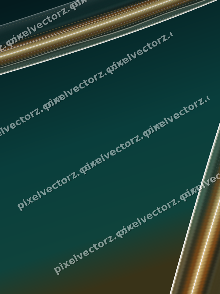 Abstract glass arc in amber and dark teal