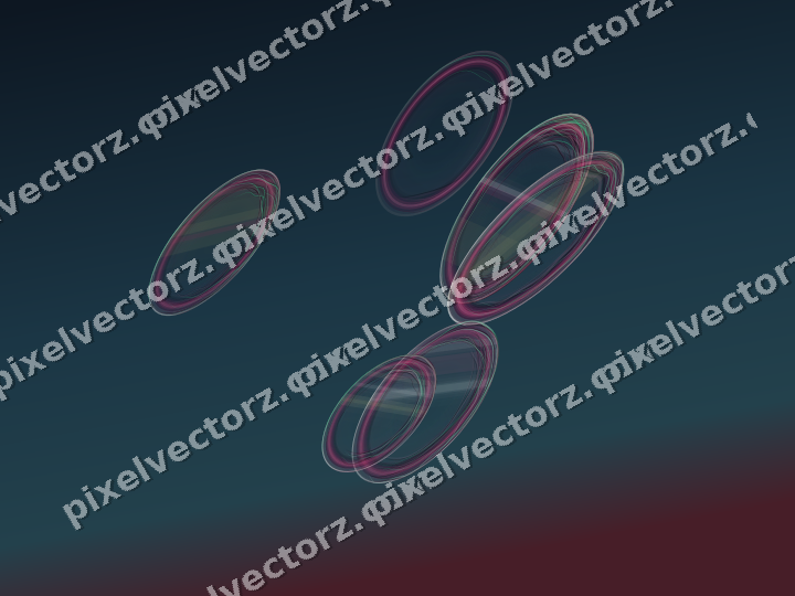 Abstract glass arc in dark pink and yellow