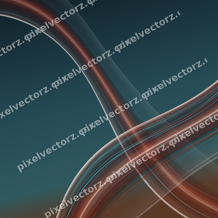 Abstract glass arc in cyan and red