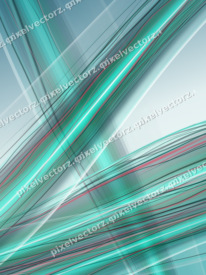 Abstract glass arc in cyan and teal