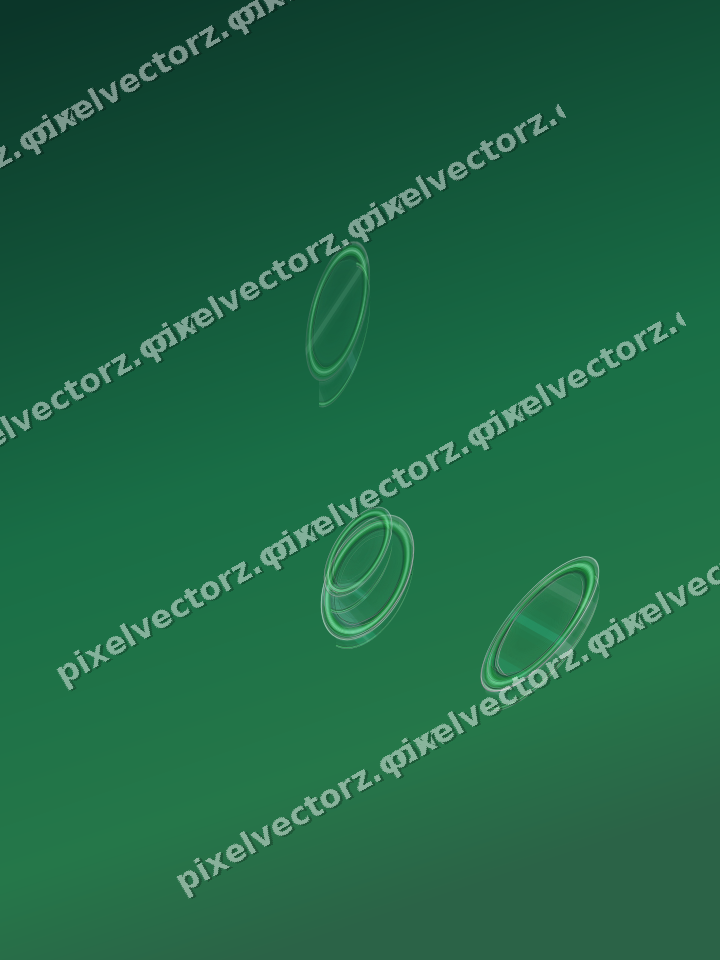 Abstract glass arc in green and teal