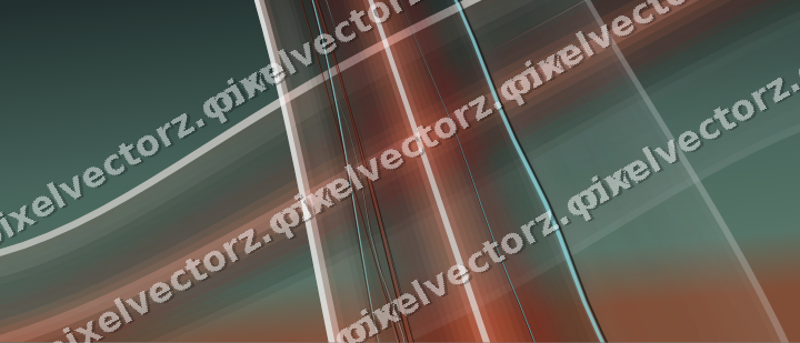 Abstract glass arc in red and orange