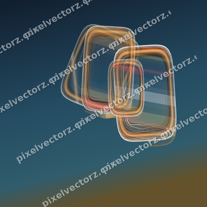 Abstract glass arc in orange and amber