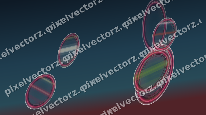 Abstract glass arc in dark lime and dark pink