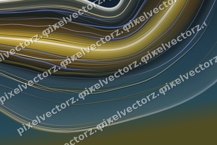 Abstract glass arc in dark green and amber