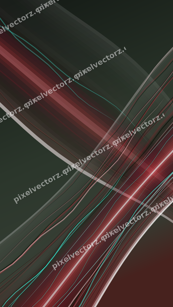 Abstract glass arc in red and pale lime