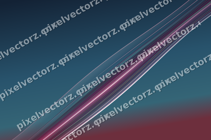 Abstract glass arc in dark pink and yellow