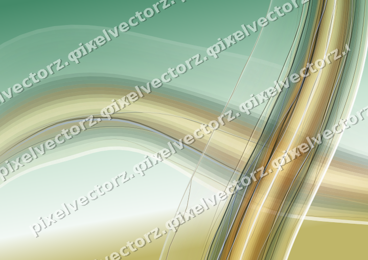 Abstract glass arc in amber and dark green