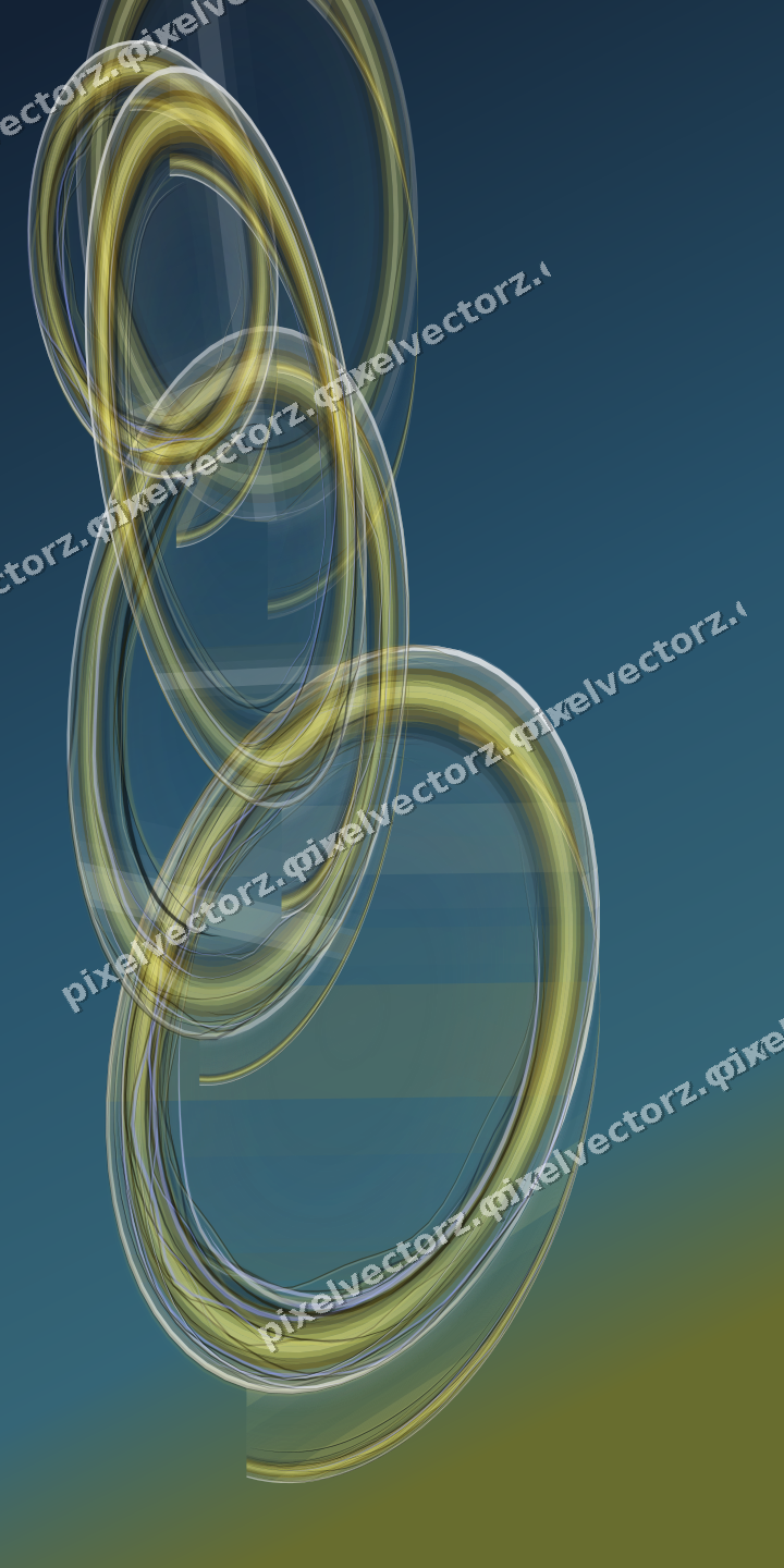 Abstract glass arc in dark amber and yellow
