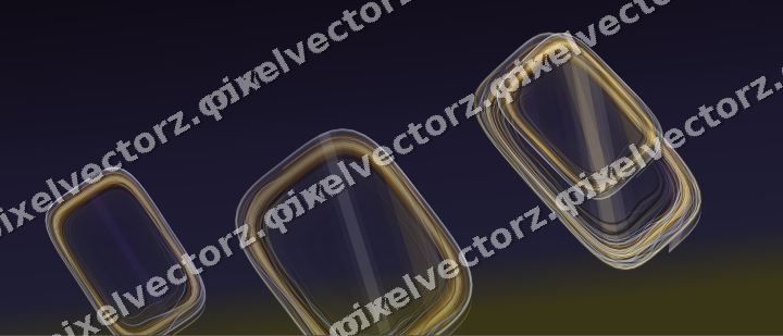 Abstract glass arc in amber and purple