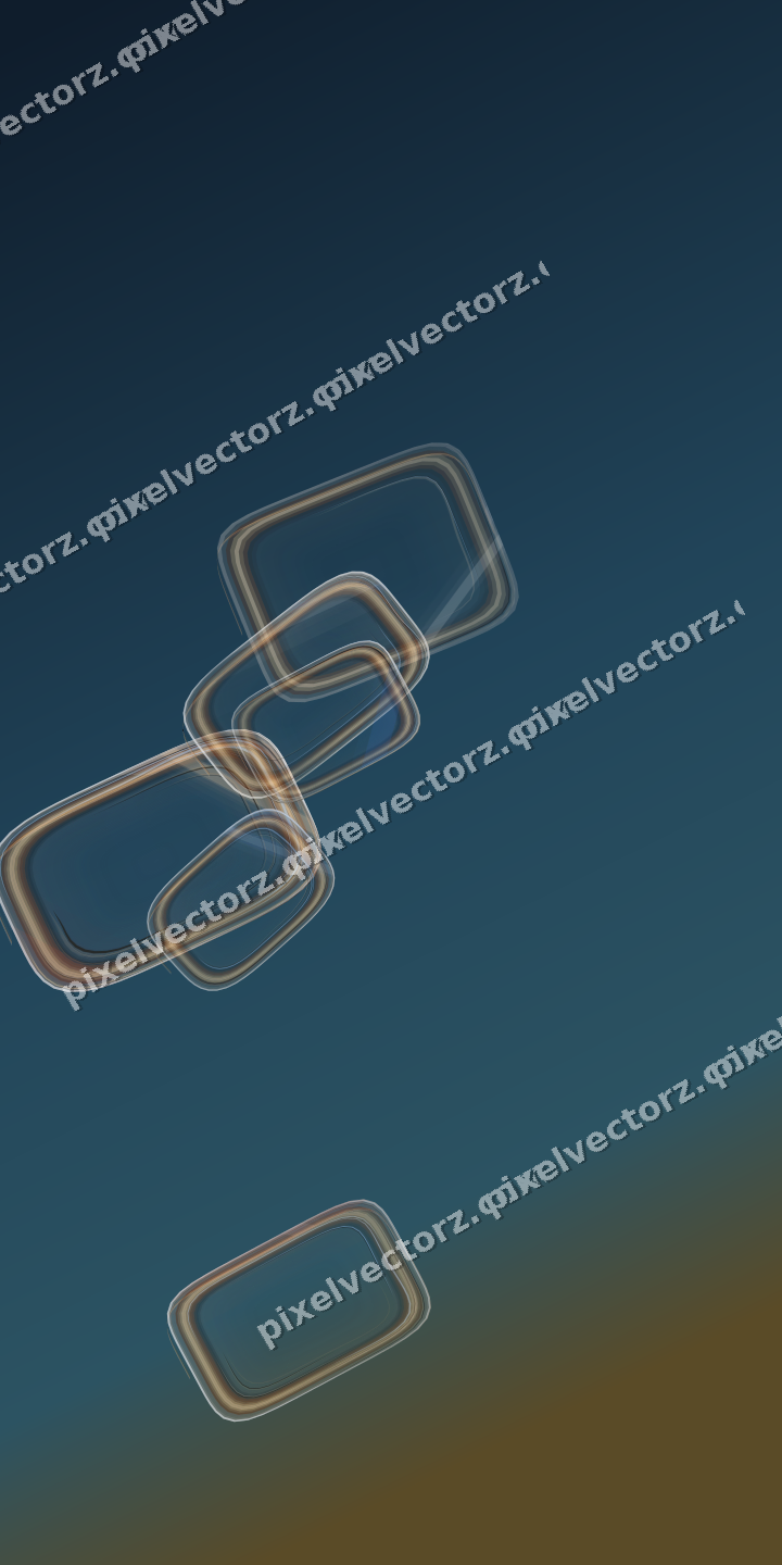 Abstract glass arc in dark blue and red