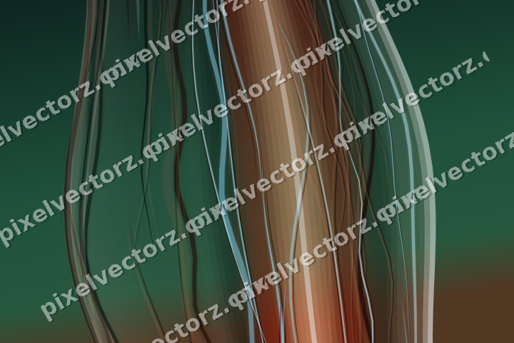 Abstract glass arc in dark green and orange