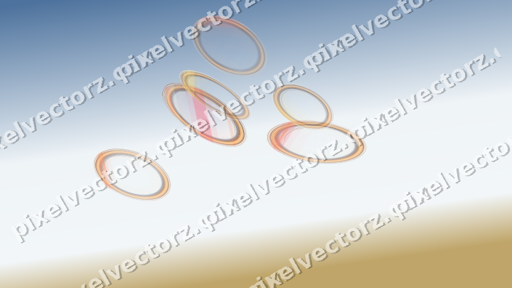 Abstract glass arc in orange and amber