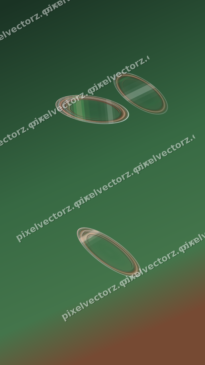 Abstract glass arc in dark green and red