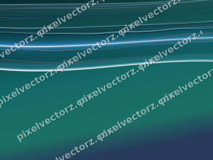 Abstract glass arc in teal and pale cyan
