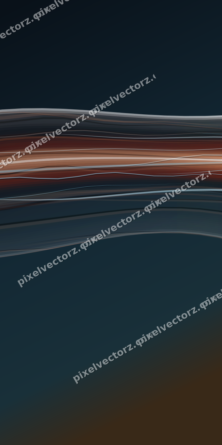 Abstract glass arc in orange and teal