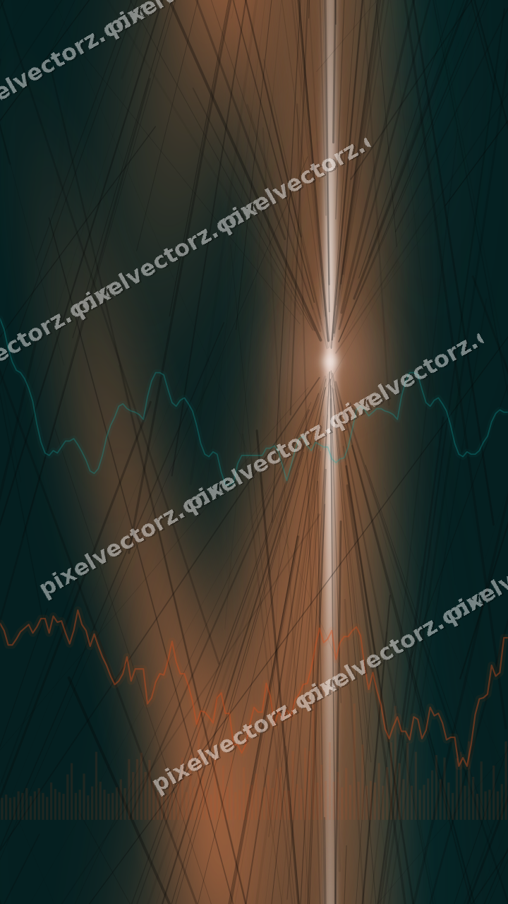 Nahtloser Neon Diagramm Hintergrund in Orange und Petrol