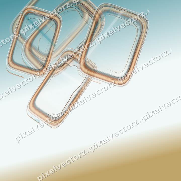 Abstract glass arc in dark teal and orange
