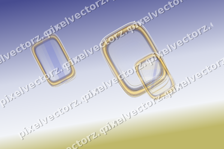 Abstract glass arc in dark blue and amber