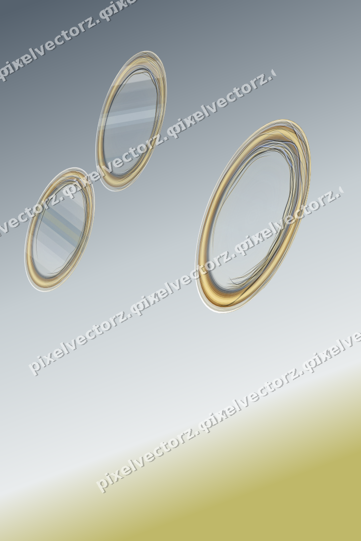 Abstract glass arc in amber and grey