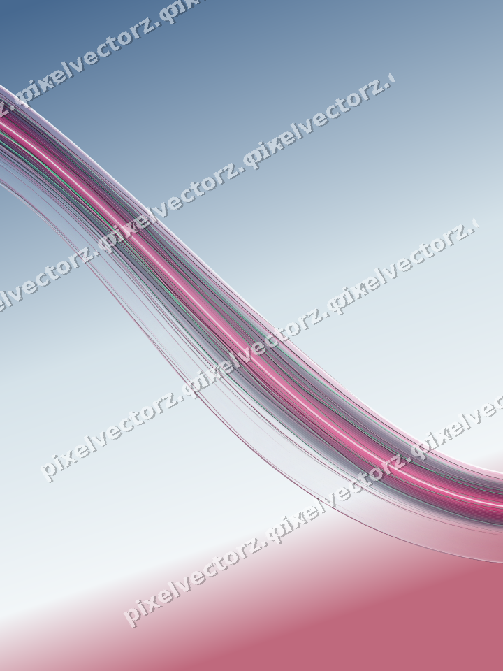 Abstract glass arc in lime and pink