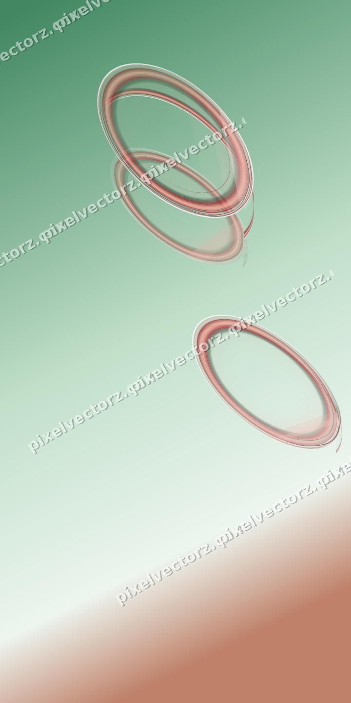 Abstract glass arc in red and dark green