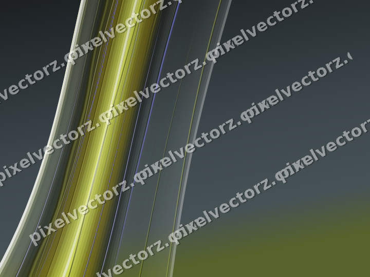 Abstract glass arc in yellow and grey